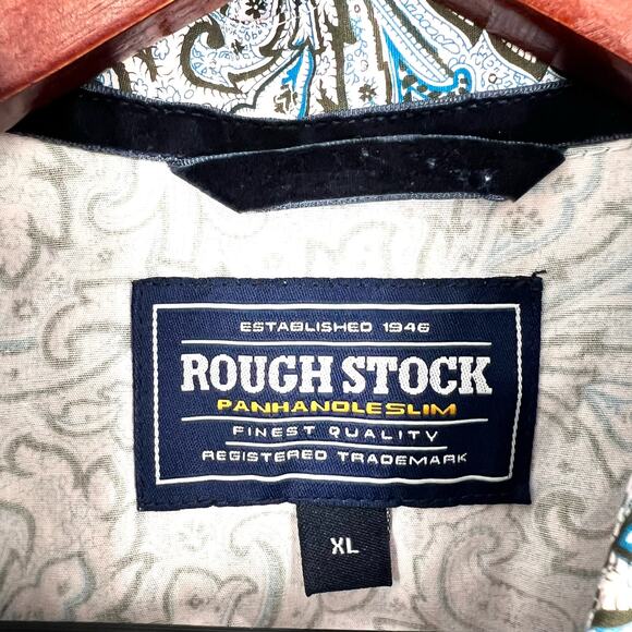 NEW NWT Panhandle Slim Womens XL Pearl Snap Blue Western Shirt Top Rodeo Ranch - Picture 3 of 11